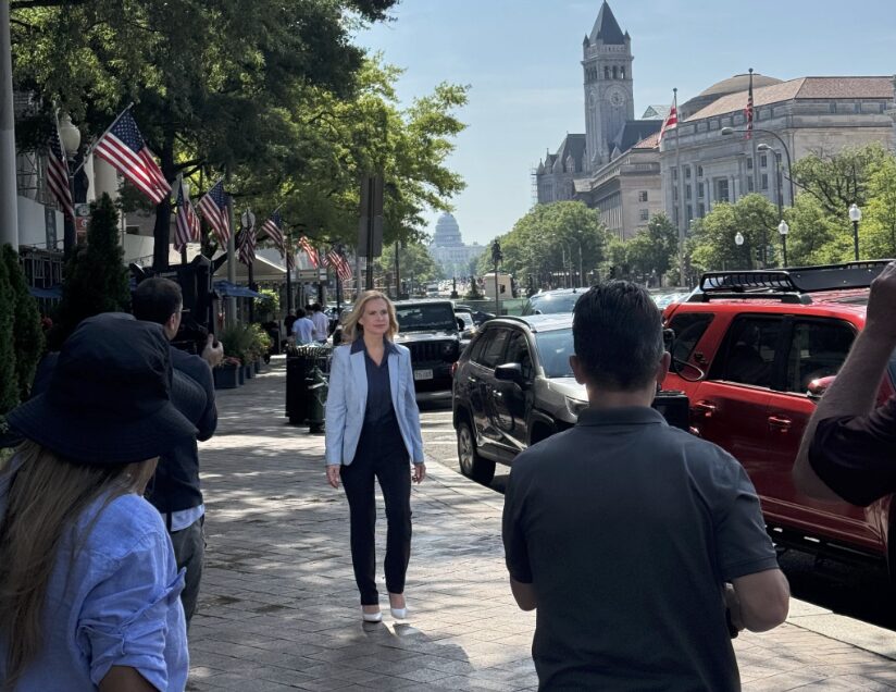 Ahead of Alzheimer’s host Emily Kaplan behind the scenes during production of the series